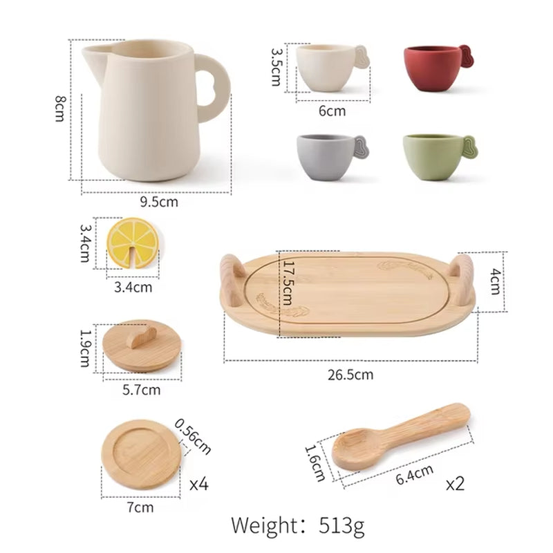 Montessori Wooden Coffee Afternoon Tea Set