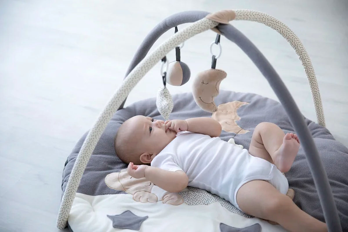 Sleeping Bear Baby Gym with Hanging Toys