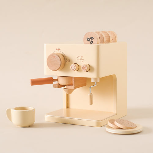 Children's Coffee Machine Kitchen Toys Wooden Montessori Toy Set