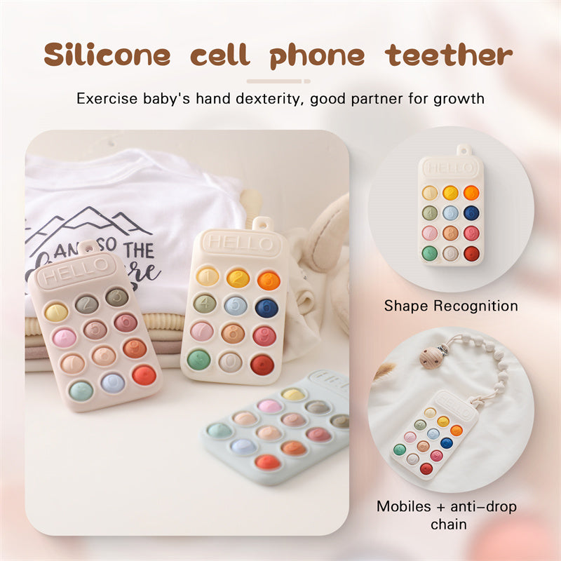 Baby Silicone Teether Toy Mobile Phone