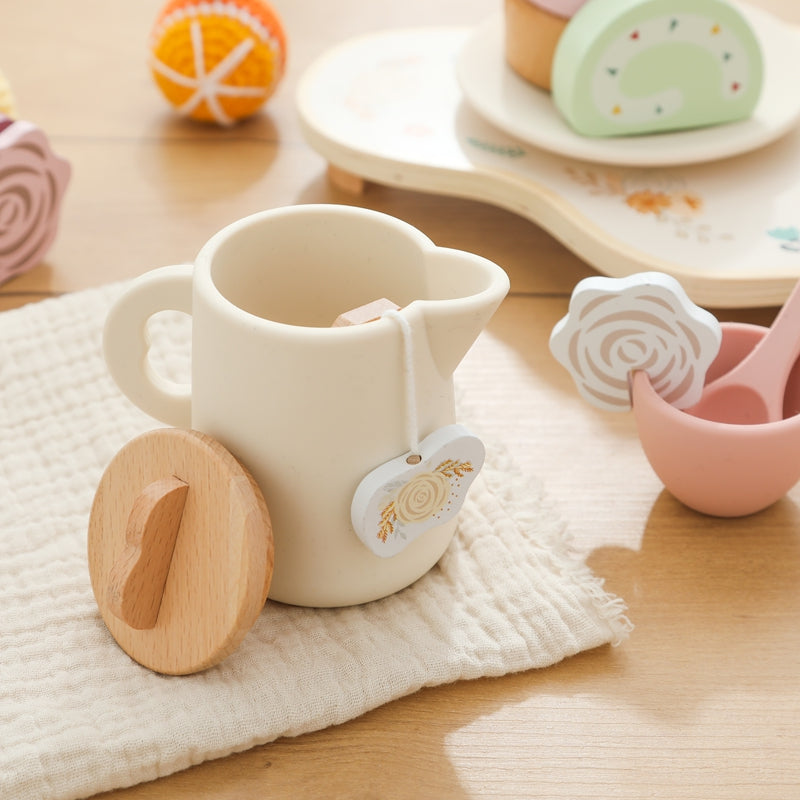 Kids Wooden Montessori Afternoon Tea Set – Role Play, Creativity & Learning