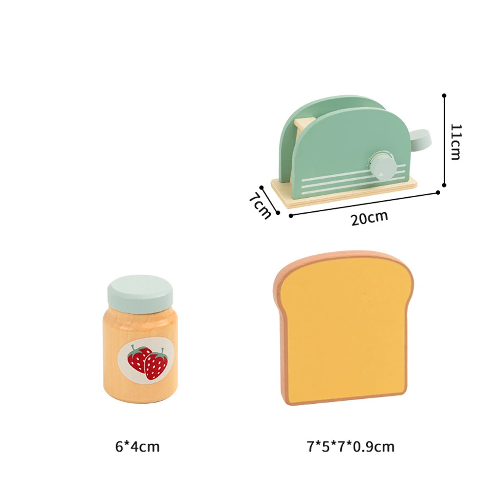 Wooden Toaster Toy - Pretend Play Breakfast Set