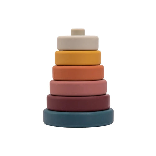 Baby Soft Building Blocks Silicone Stacking Blocks Round Shape