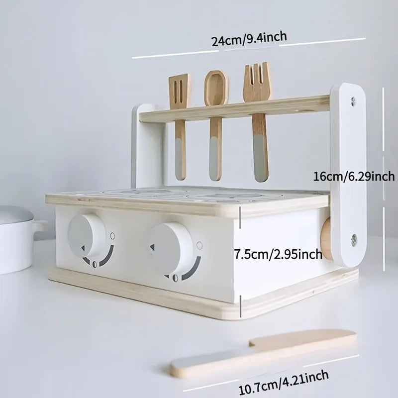 Simulation Wooden Toy BBQ Set