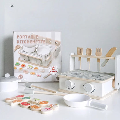 Simulation Wooden Toy BBQ Set