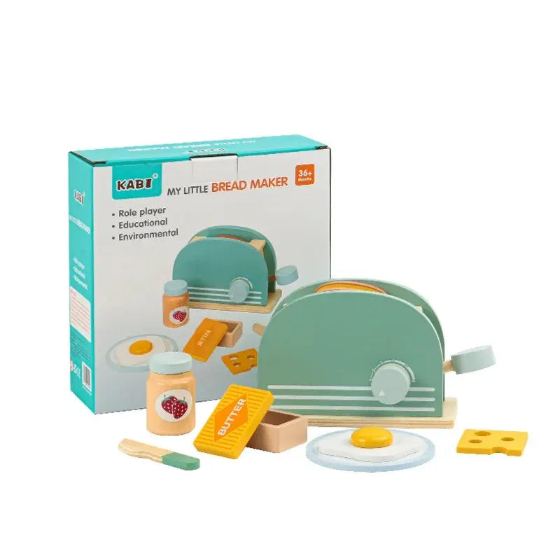 Wooden Toaster Toy - Pretend Play Breakfast Set