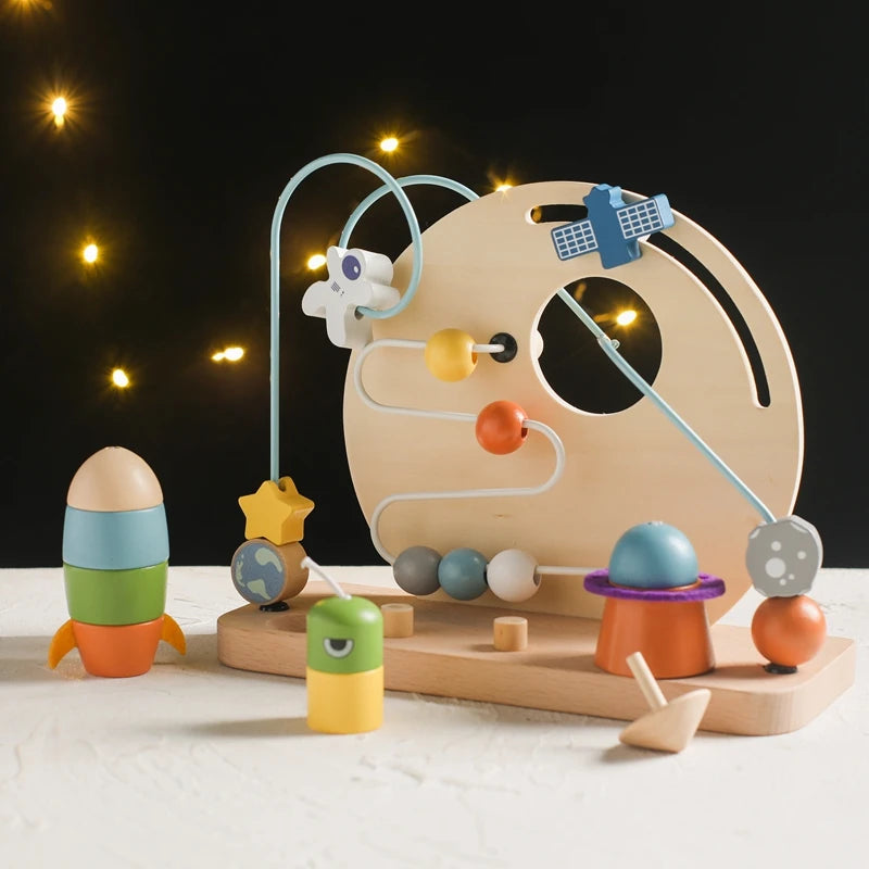 Skandi Sky Voyager Montessori Wooden Space Toy