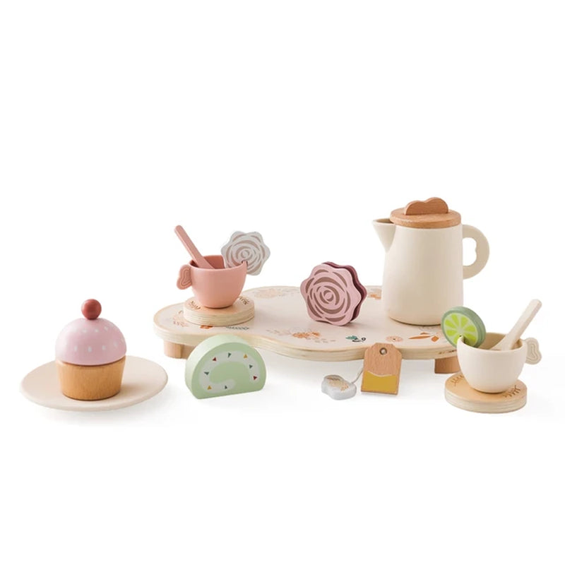 Kids Wooden Montessori Afternoon Tea Set – Role Play, Creativity & Learning