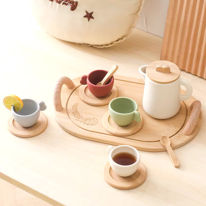 Montessori Wooden Coffee Afternoon Tea Set 