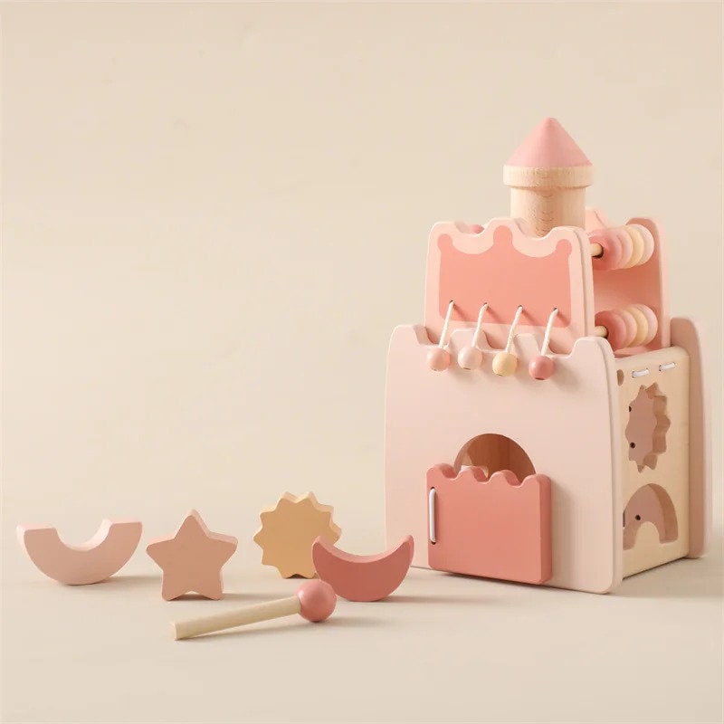 Montessori Wooden Castle Stacking Toy