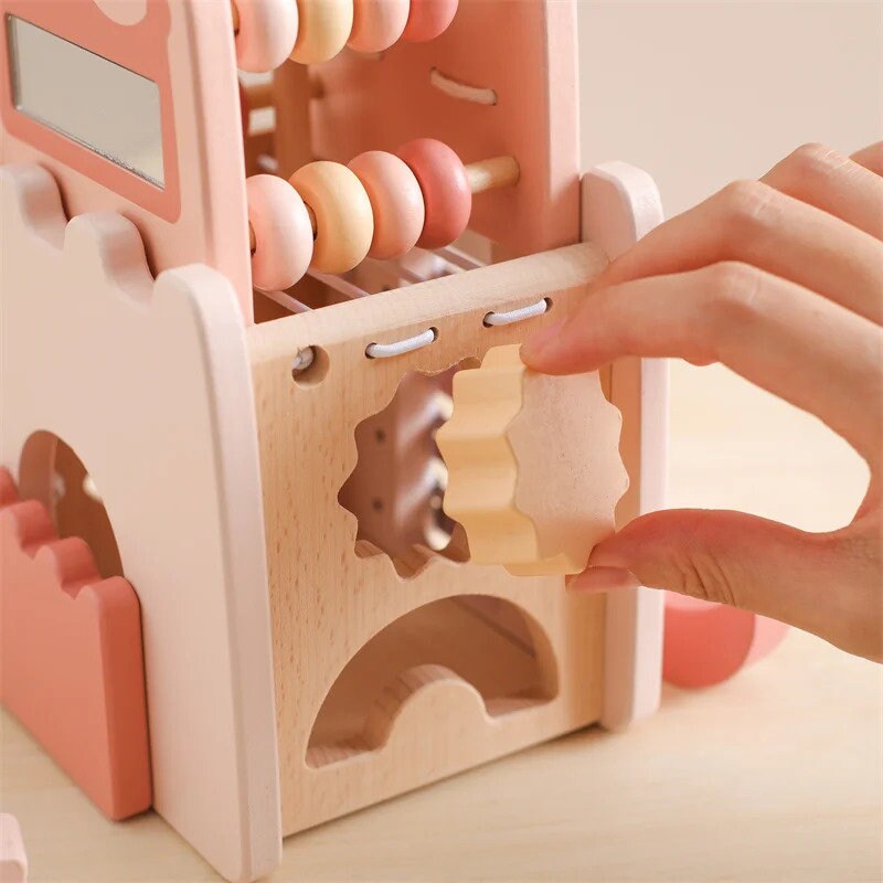 Montessori Wooden Castle Stacking Toy