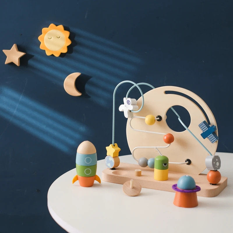 Skandi Sky Voyager Montessori Wooden Space Toy