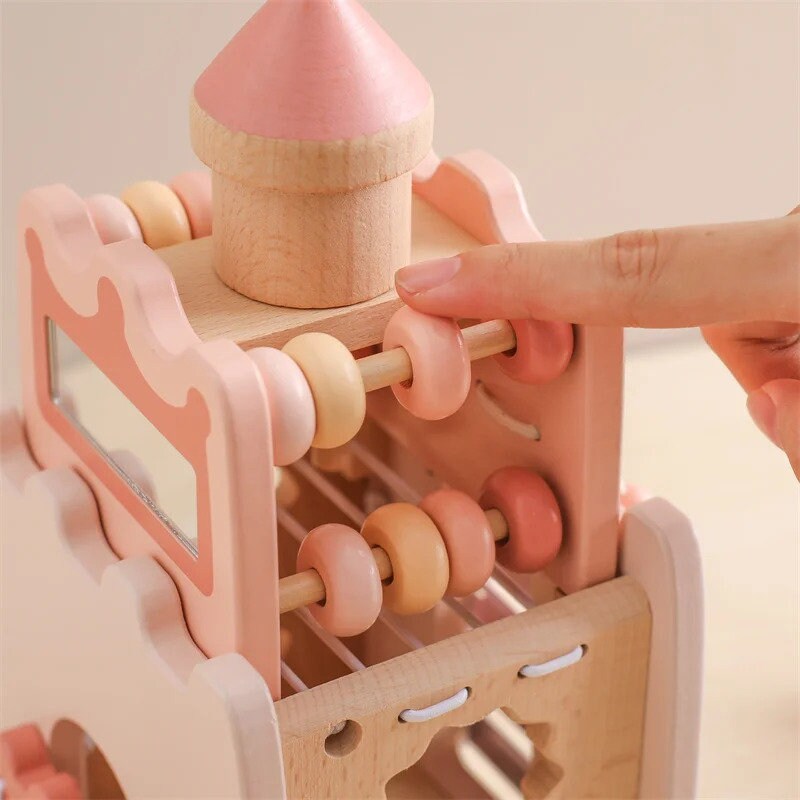 Montessori Wooden Castle Stacking Toy