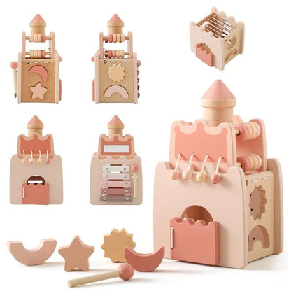 Montessori Wooden Castle Stacking Toy